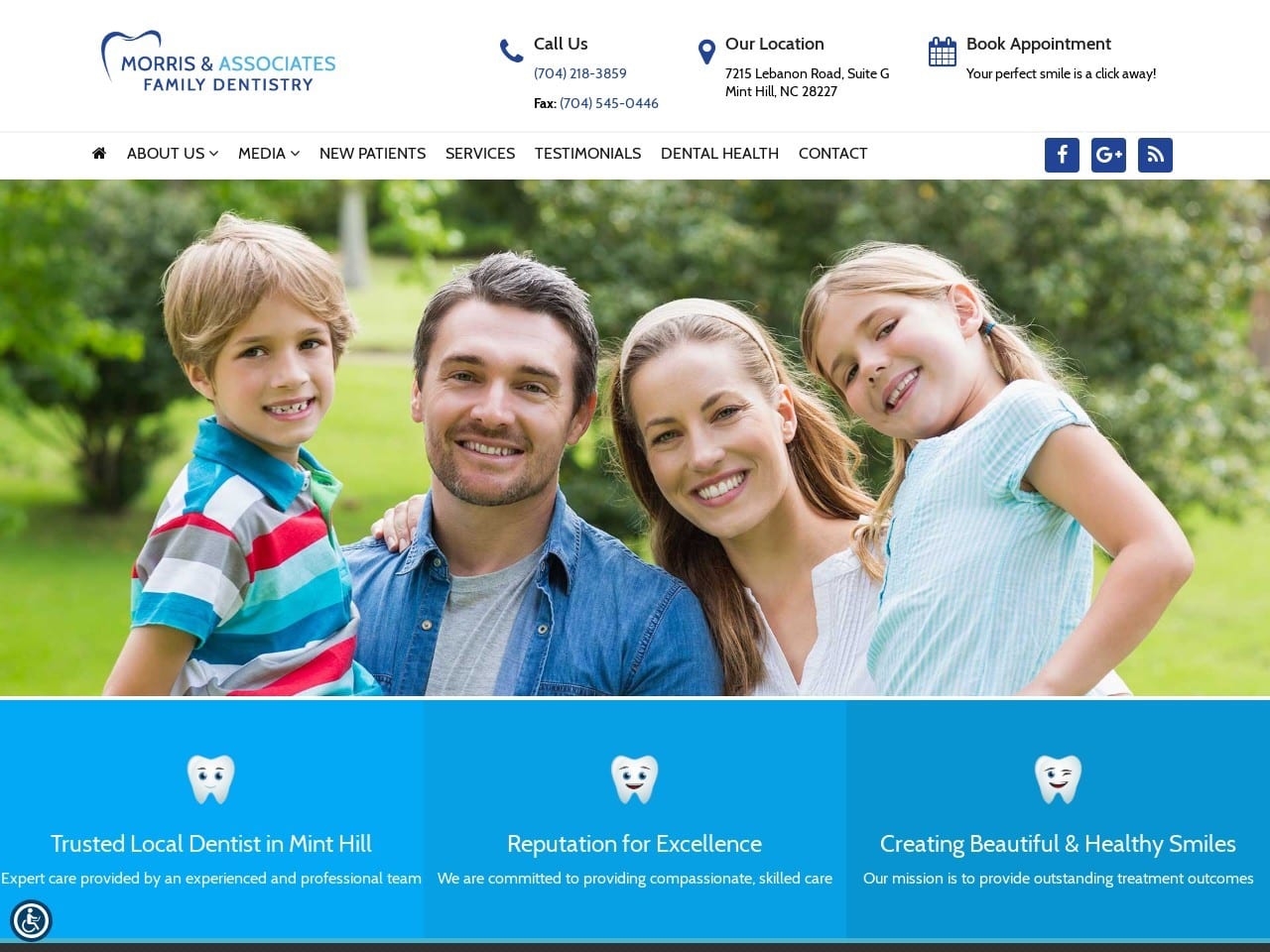 Theodore H Morris Jr & Associates Website Screenshot from morrisdental.com