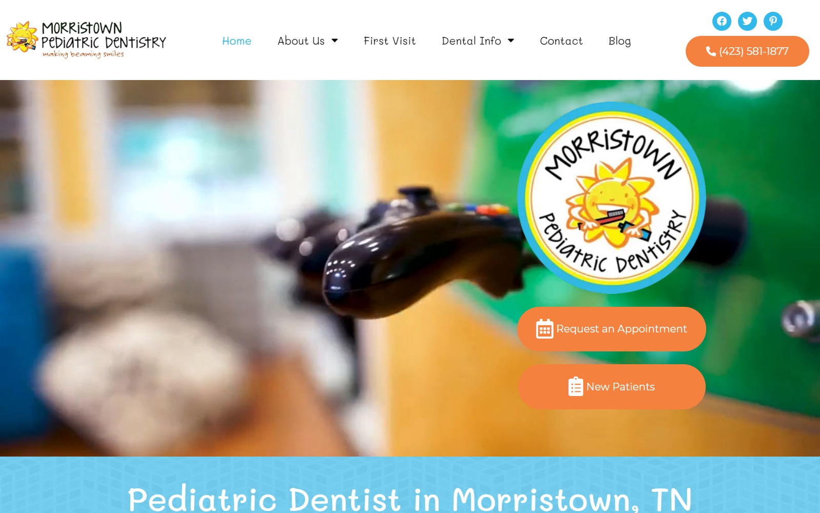 morristownpediatricdentist.com screenshot