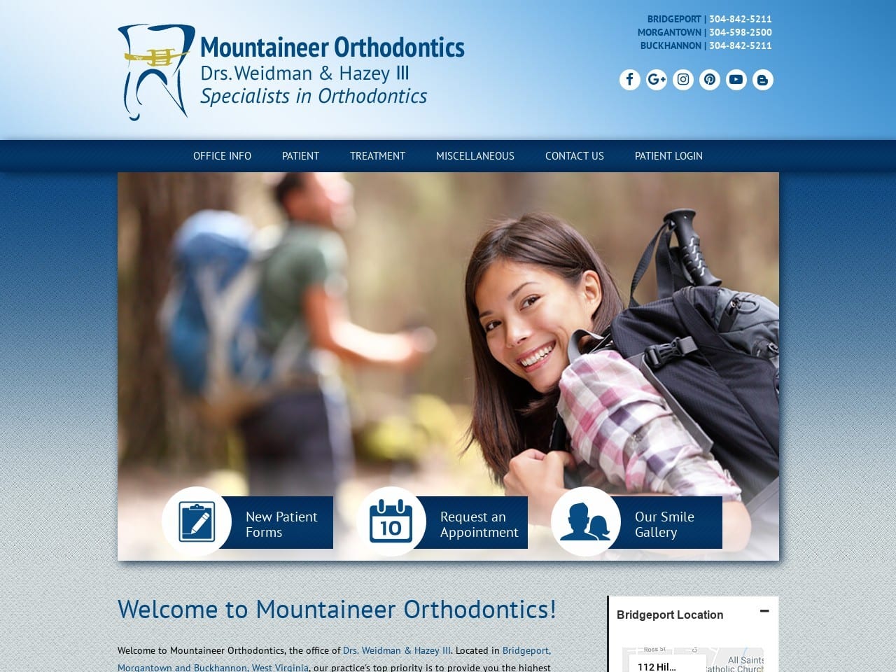 Lacy Weidman Dentist Website Screenshot from mountaineerorthodontics.com