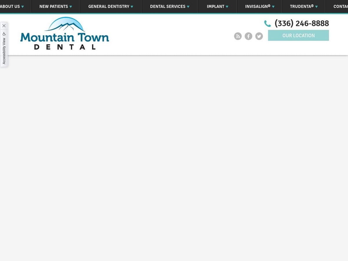 Mountain Town Dental Website Screenshot from mountaintowndental.com