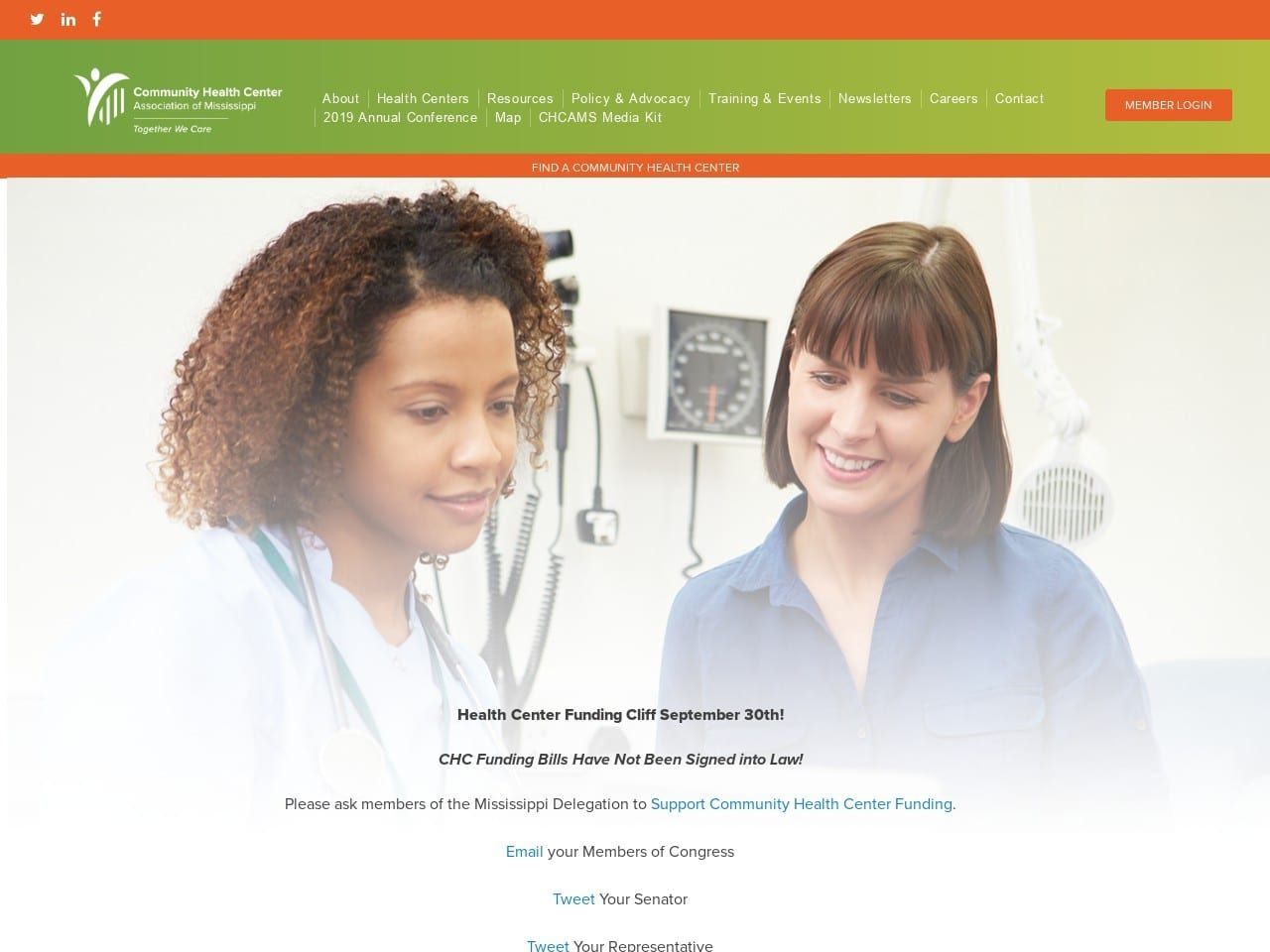 Delta Health Center Inc Website Screenshot from mphca.com