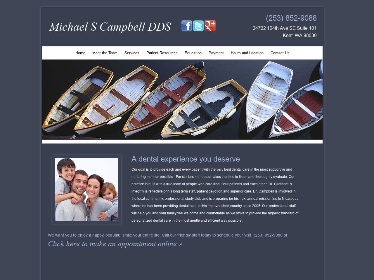 Michael S Campbell DDS Website Screenshot from mscdds.com