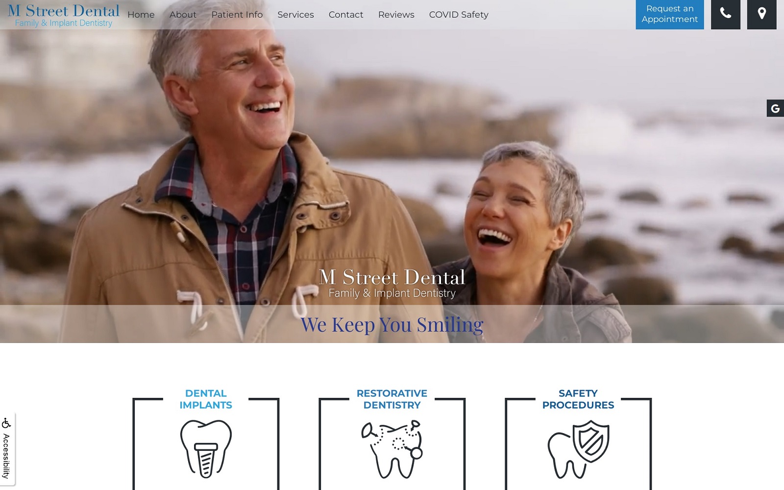 mstreetdentalauburn.com screenshot