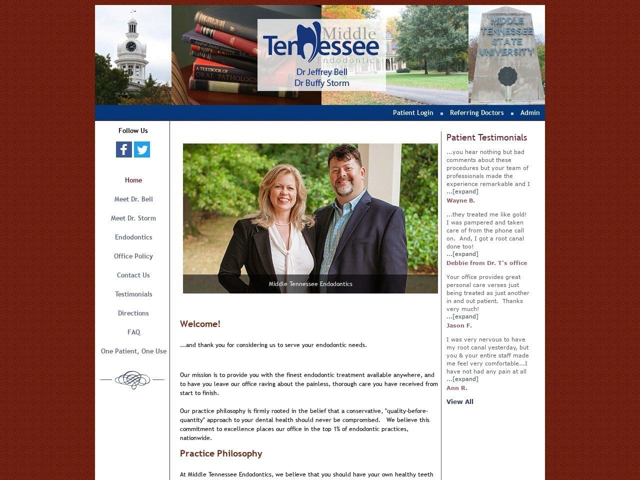 Middle Tn Endodontics PLLC Website Screenshot from mtendo.com