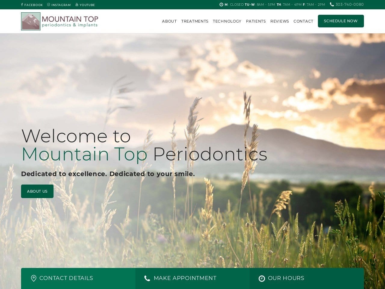 Mountain Top Periodontics Website Screenshot from mtperio.com