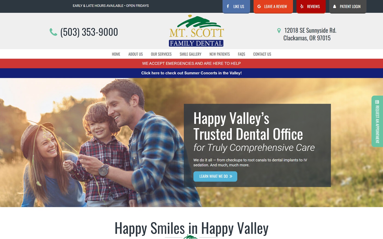 mtscottfamilydental.com screenshot