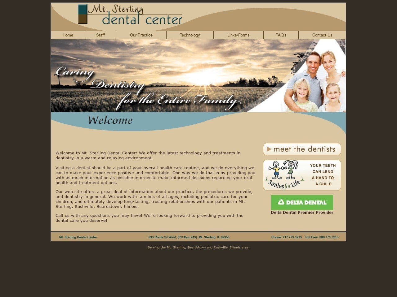 Macon Dr. Larry Website Screenshot from mtsterlingdentalcenter.com