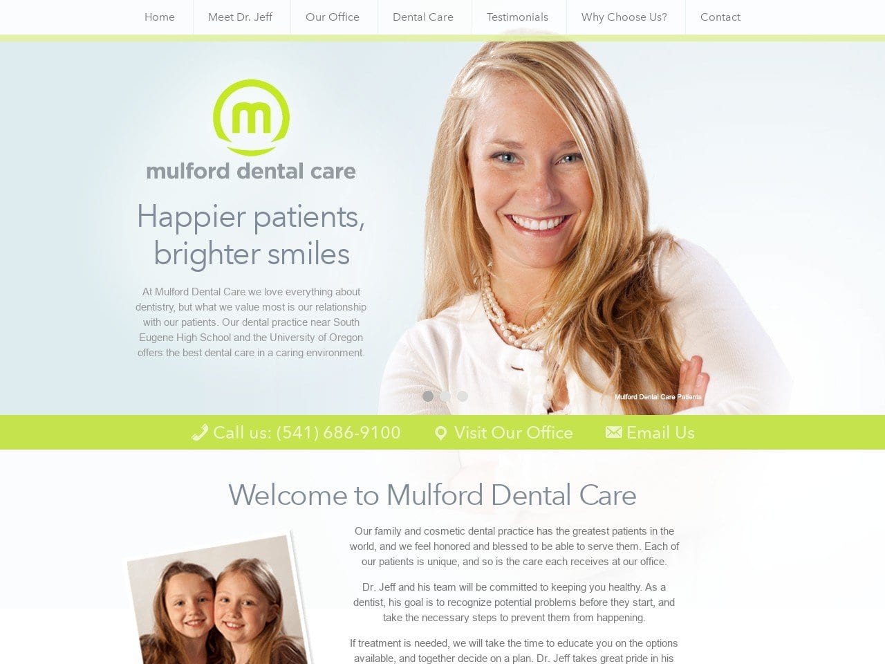 Mulford Jeffrey M Dds Website Screenshot from mulfordsmiles.com