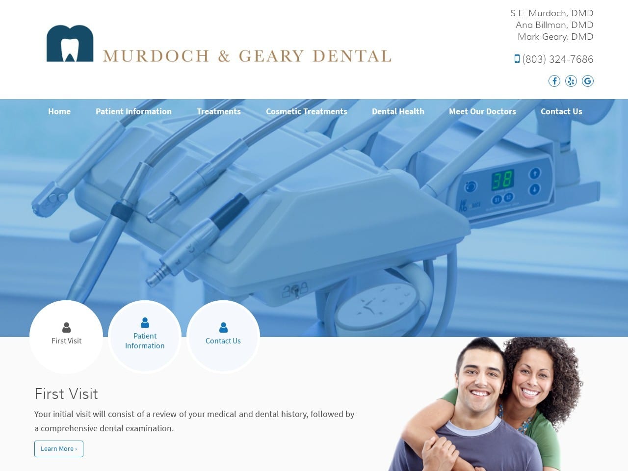 Murdochandgeary Dental Website Screenshot from murdochandgearydental.com