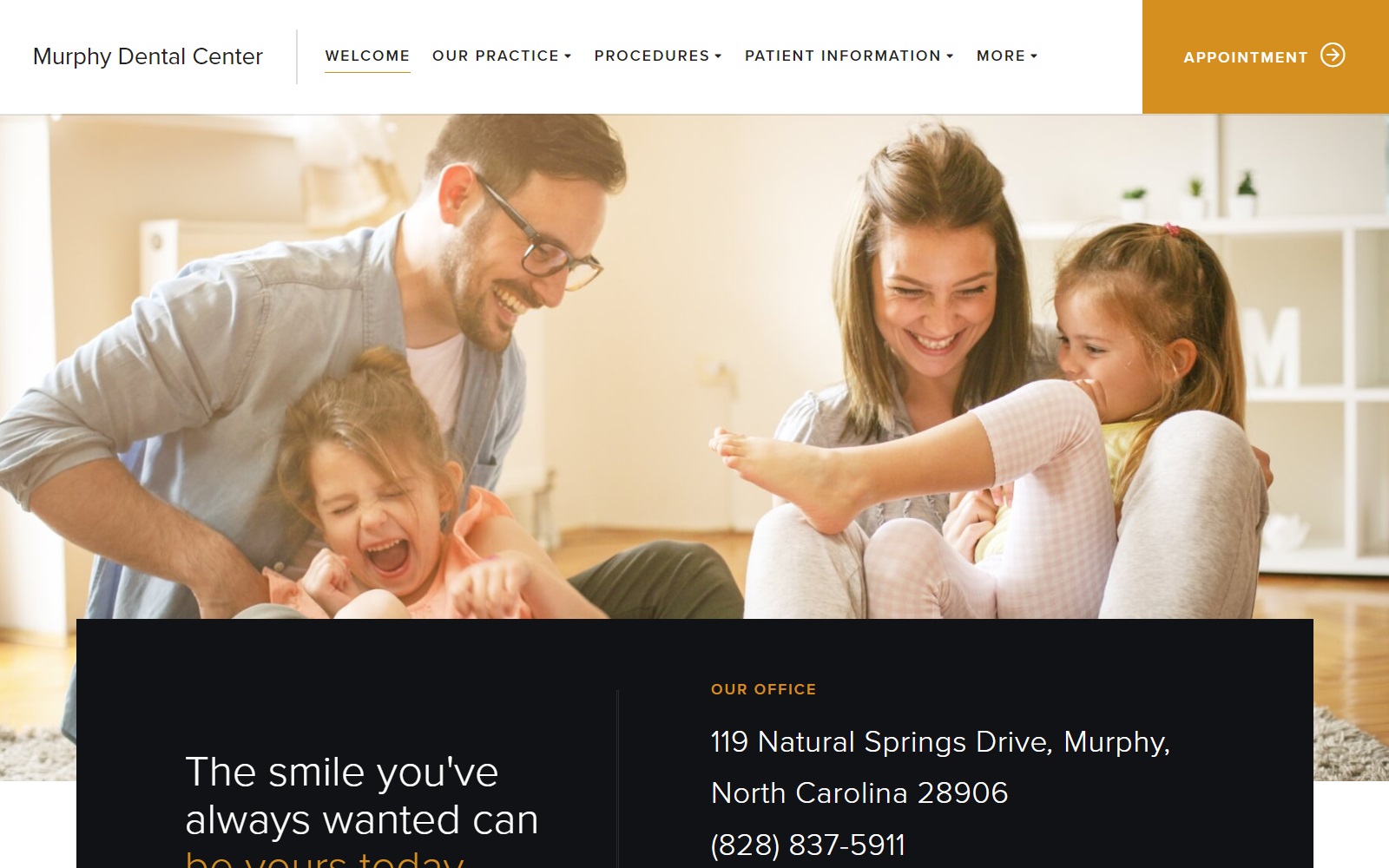 murphydentalcenter.com screenshot