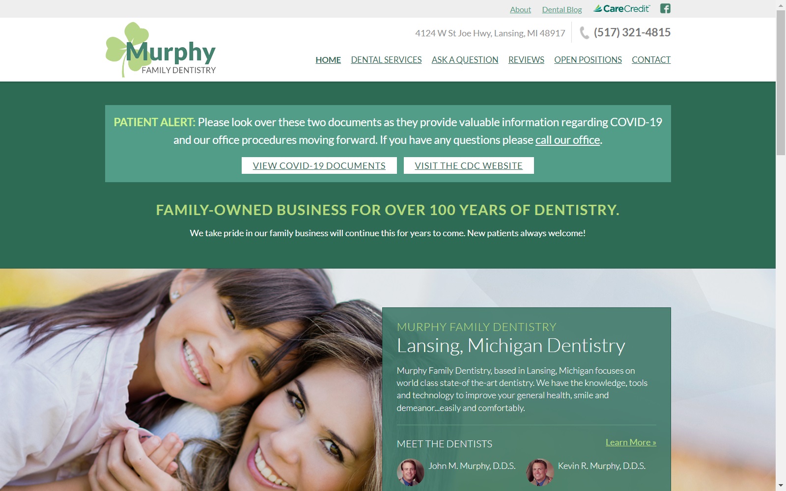 murphydentists.com screenshot