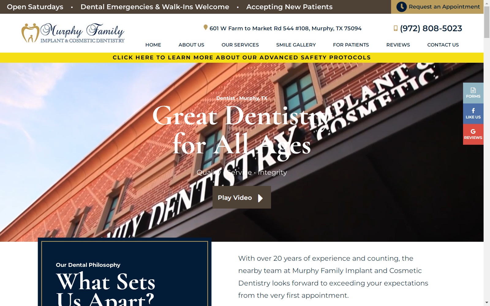 murphyfamilydentistry.com screenshot