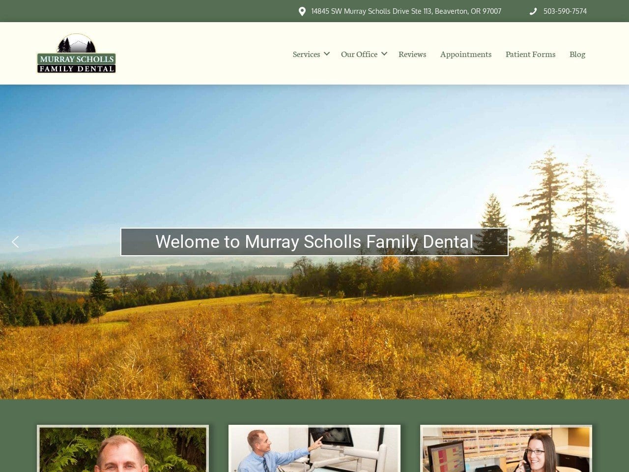 Murrayscholls Family Dental Website Screenshot from murrayschollsfamilydental.com