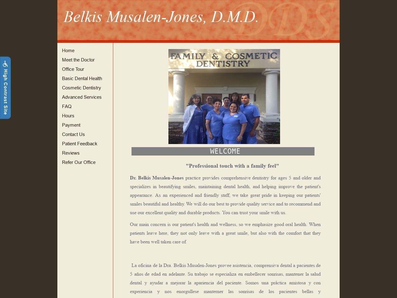 Belkis Musalen Website Screenshot from musalen-jones.com