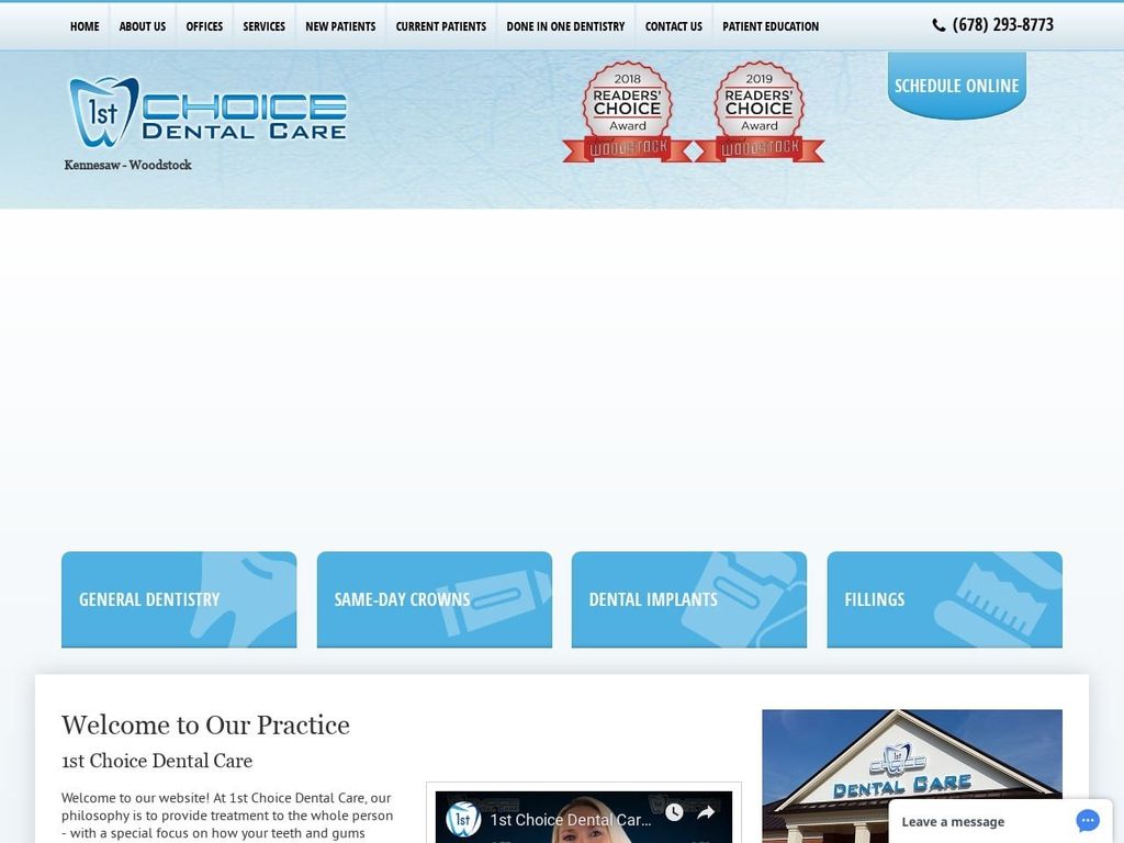 My 1stchoice Dental Care Website Screenshot from my1stchoicedentalcare.com