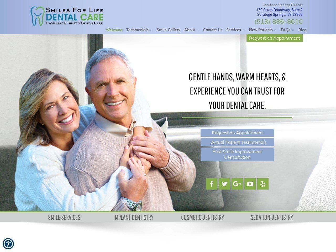 Dentist Website Screenshot from my518dentist.com