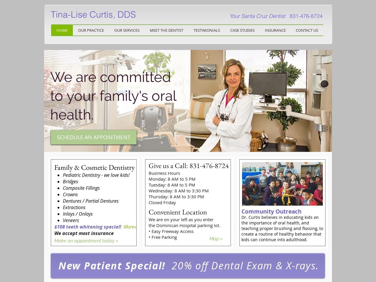 John Coffey DDS Website Screenshot from my831dentist.com