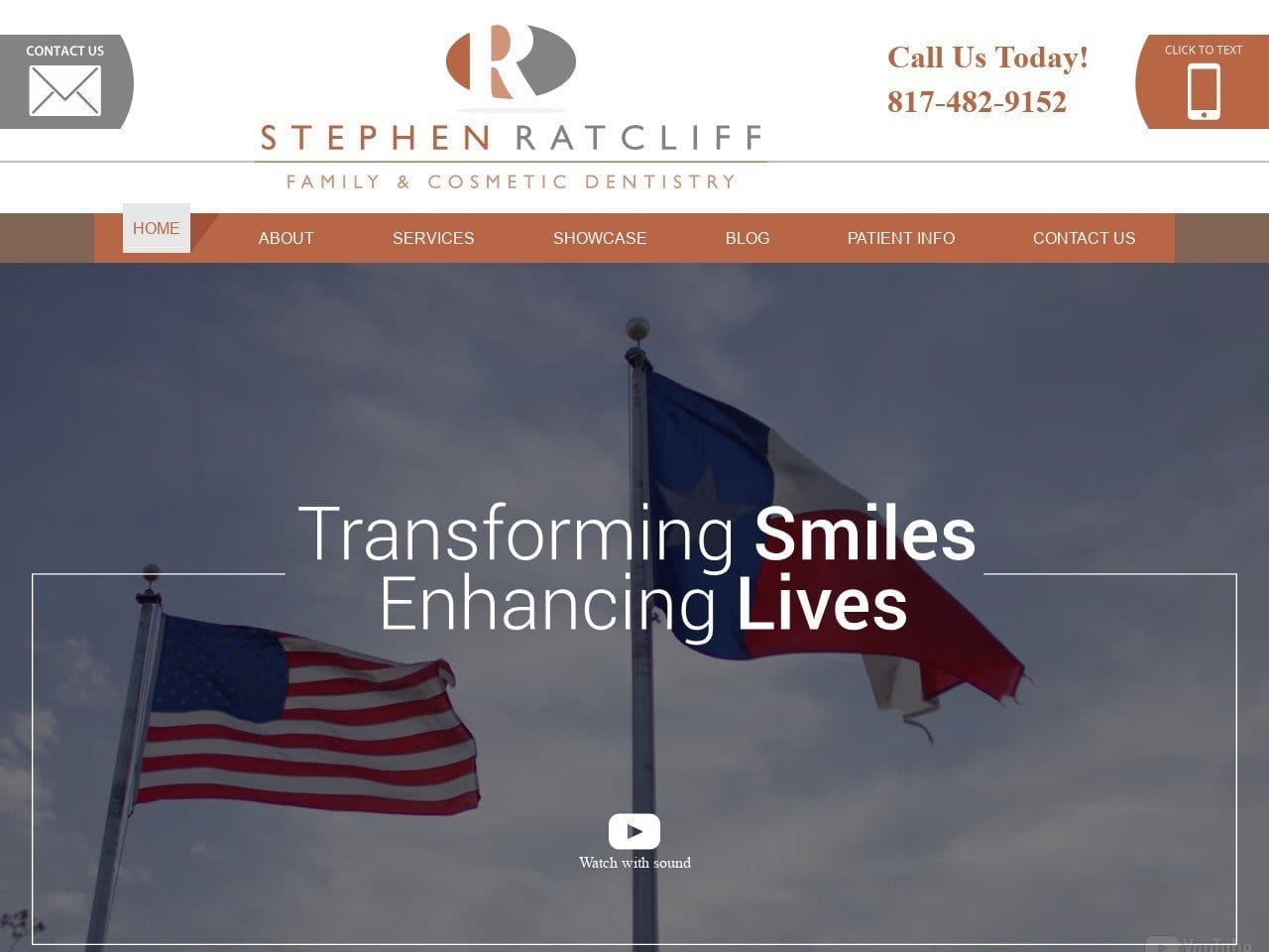 Stephen Ratcliff Family Dentist Website Screenshot from myarlingtoncosmeticdentist.com