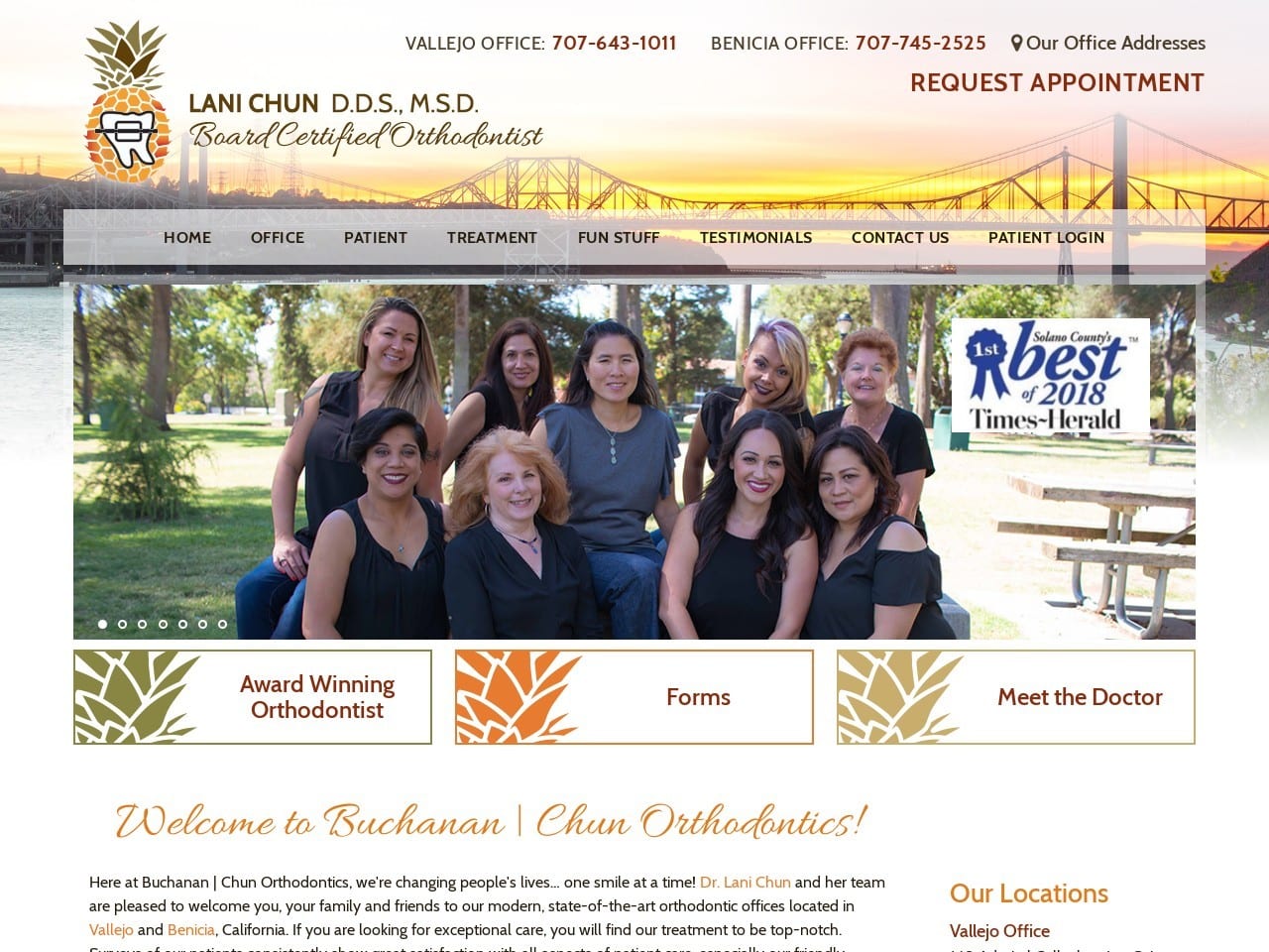 Buchanan Chun Orthodontics Website Screenshot from mybraces.com