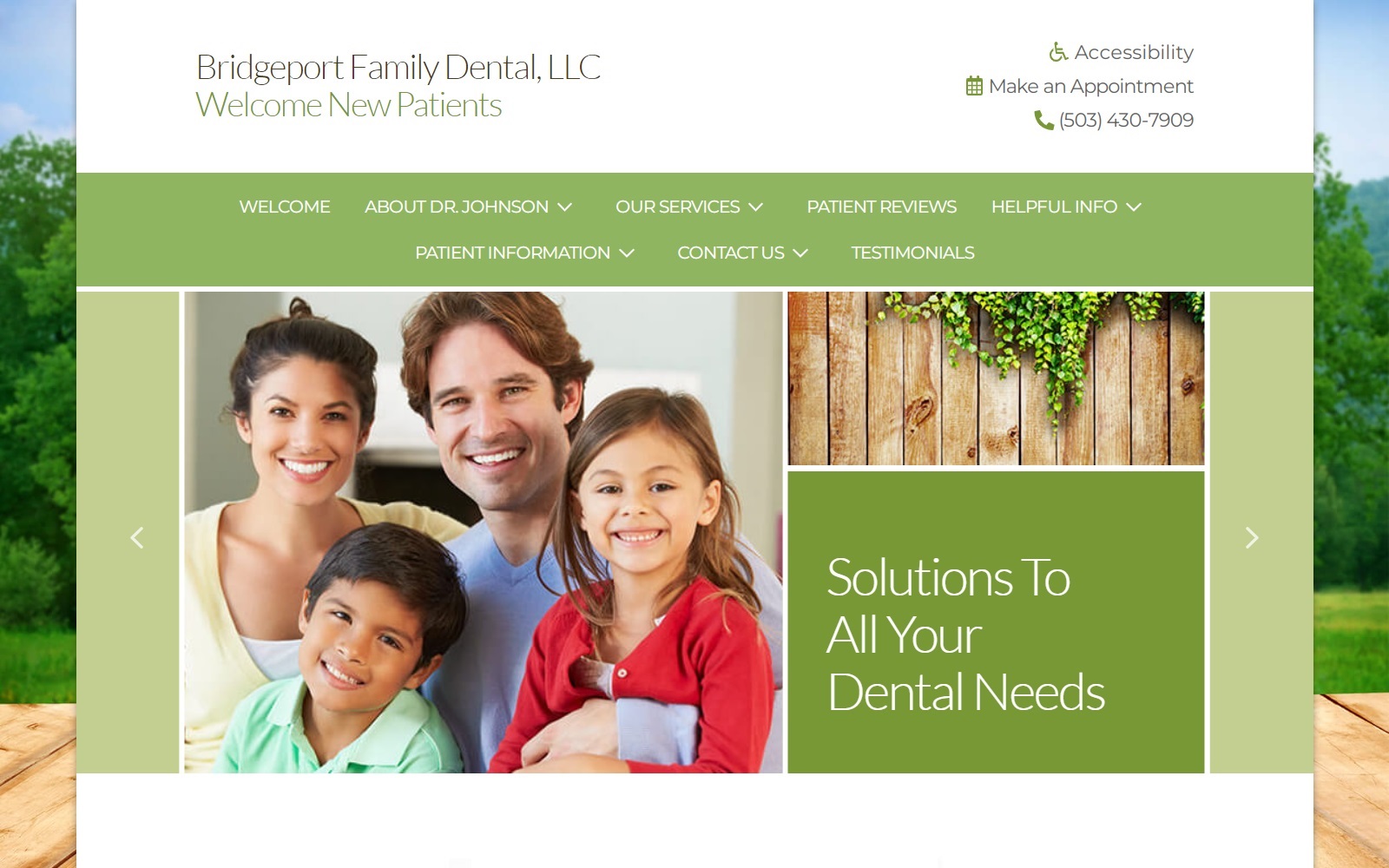 mybridgeportfamilydental.com screenshot