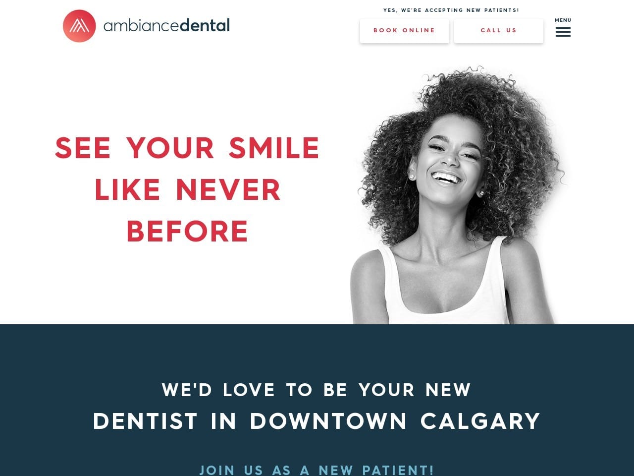 My Calgary Dentist Website Screenshot from mycalgarydentist.com