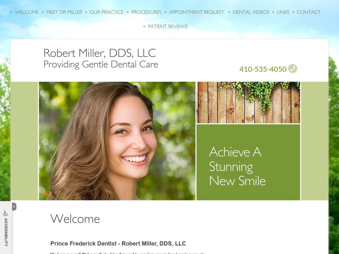 Dargan Dentist Website Screenshot from mycalvertdentist.com