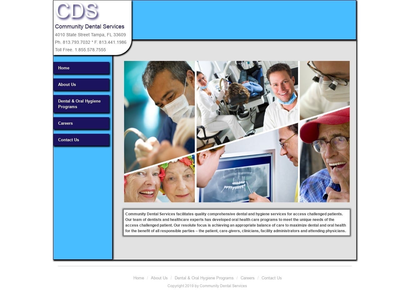 Community Dental Services Website Screenshot from mycdsonline.com