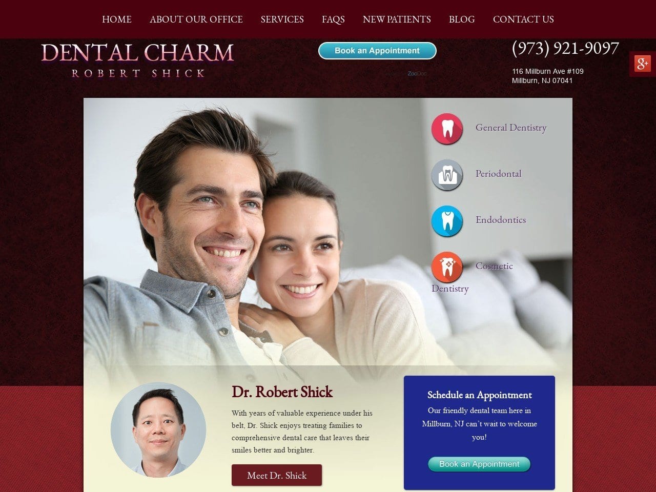 Dental Charm LLC Website Screenshot from mydentalcharm.com