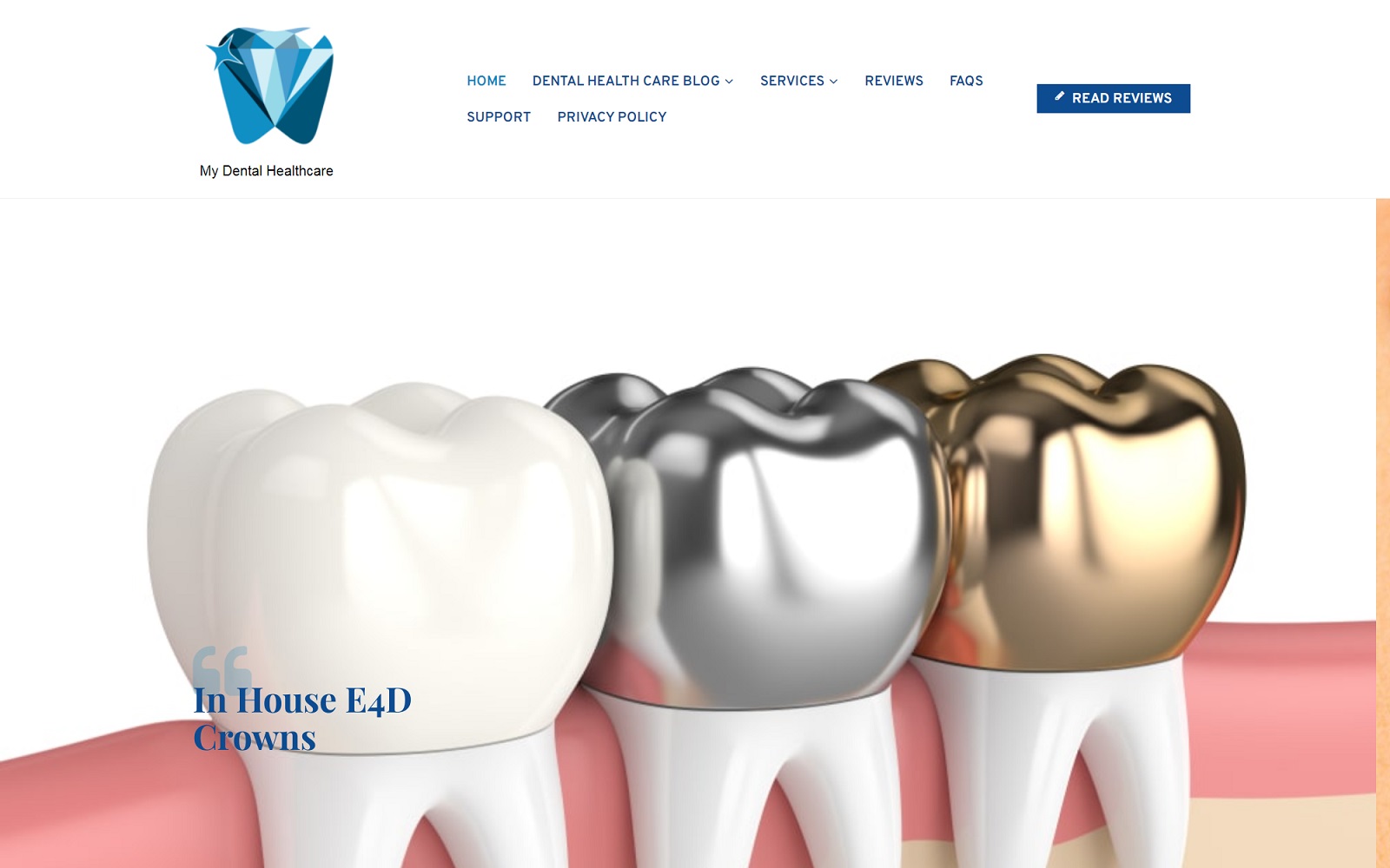 mydentalhealthcare.com screenshot