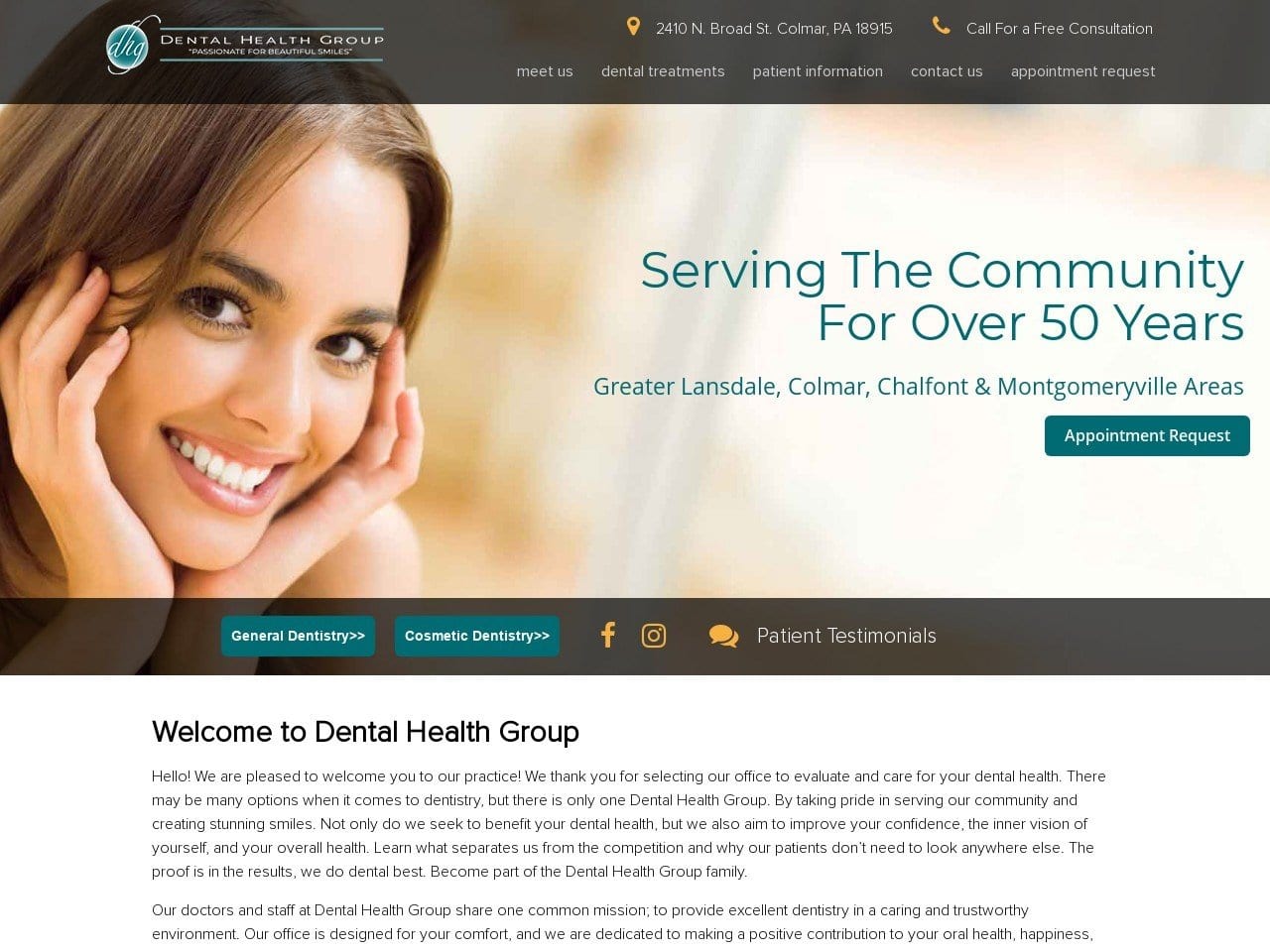 Dental Health Group Chanen Joel DDS Website Screenshot from mydentalhealthgroup.com