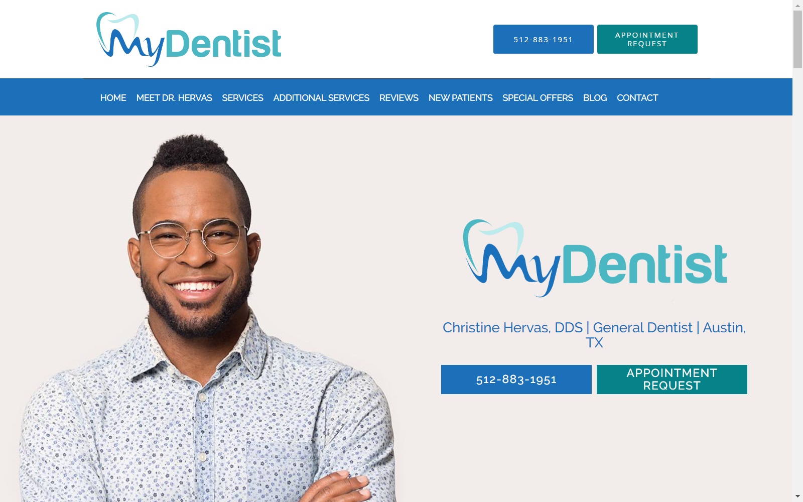 mydentistaustin.com screenshot