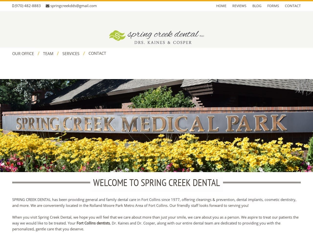 My Dentistfortcollins Website Screenshot from mydentistfortcollins.com