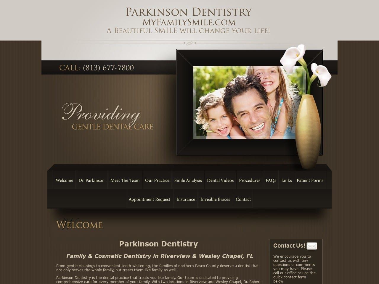 Arnold Dentist Website Screenshot from myfamilysmile.com