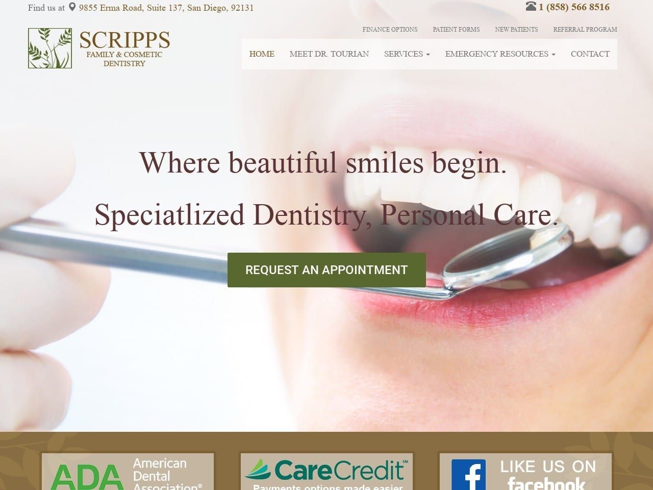 My Favorite Dentist Website Screenshot from myfavoritedentist.net