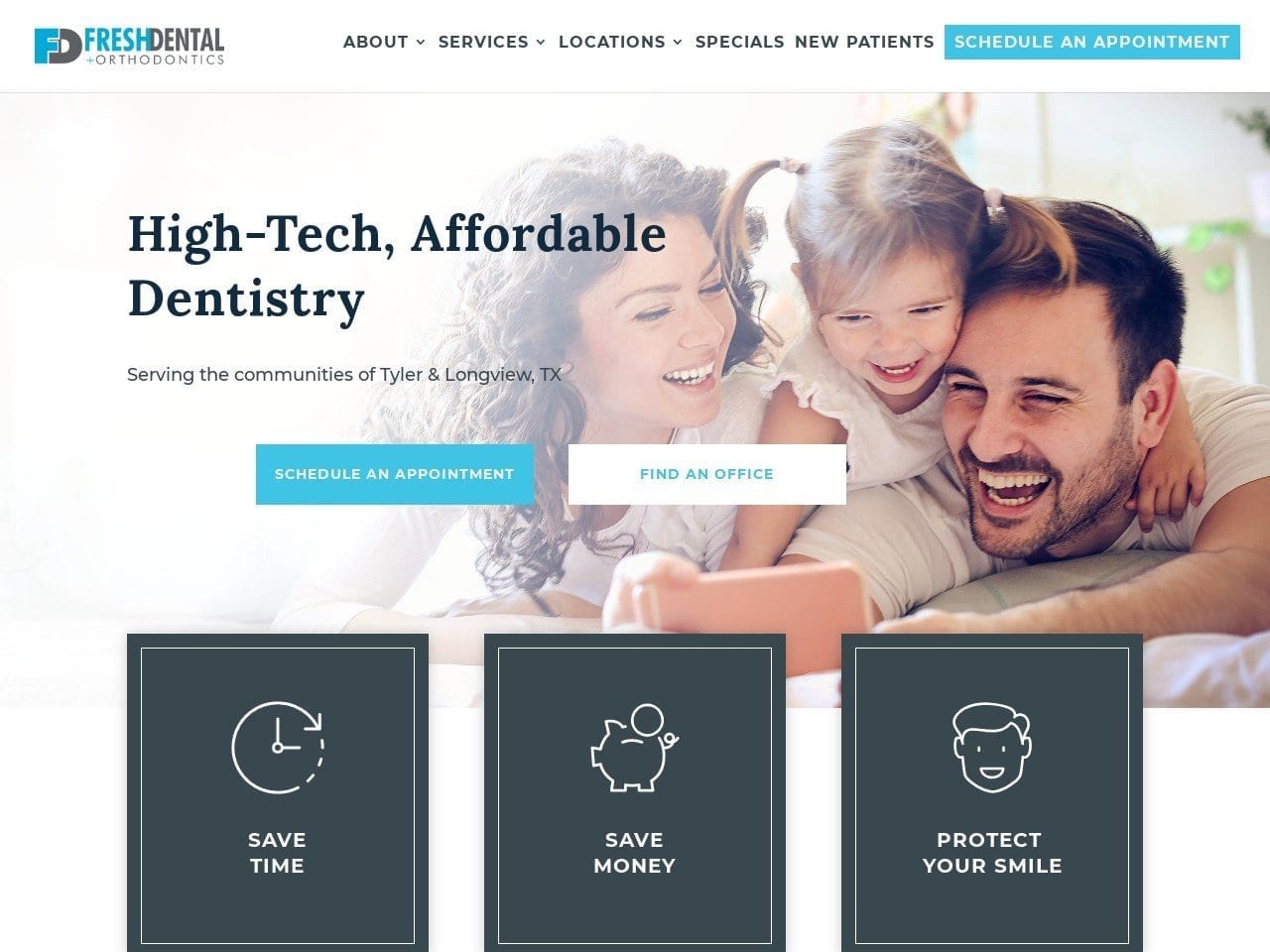 Fresh Dental Website Screenshot from myfreshdental.com