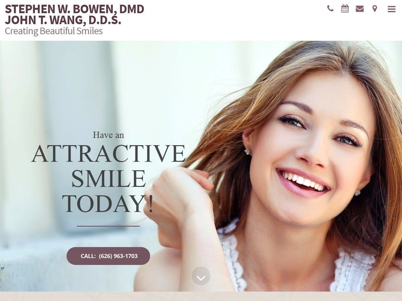 Bowen Dentist Website Screenshot from myglendoradentist.com