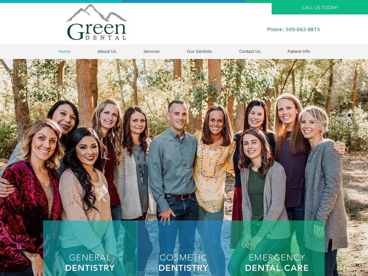 My Green Dental Website Screenshot from mygreendental.com