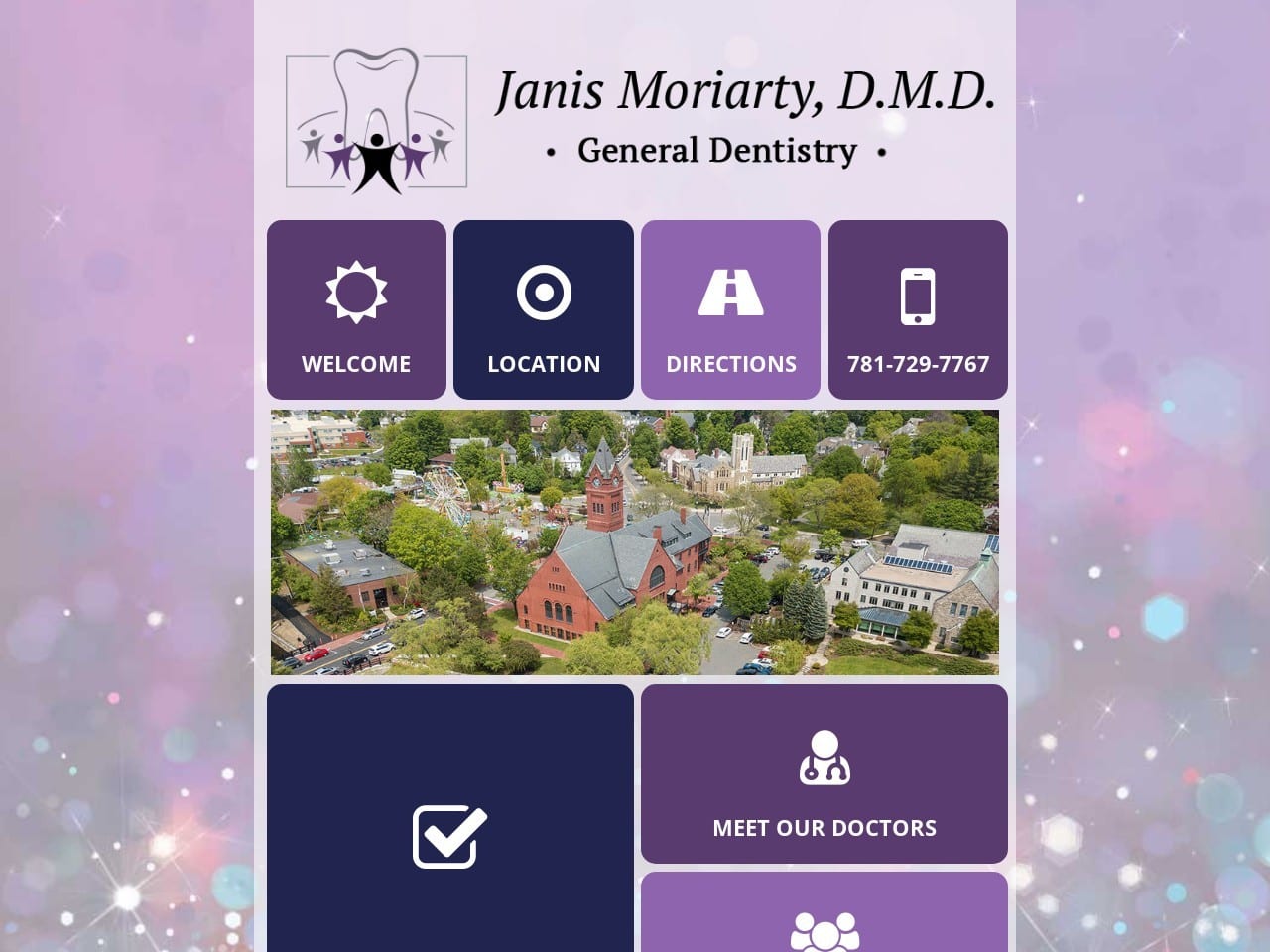 Moriarty Dentist Website Screenshot from myhealthysmile.net