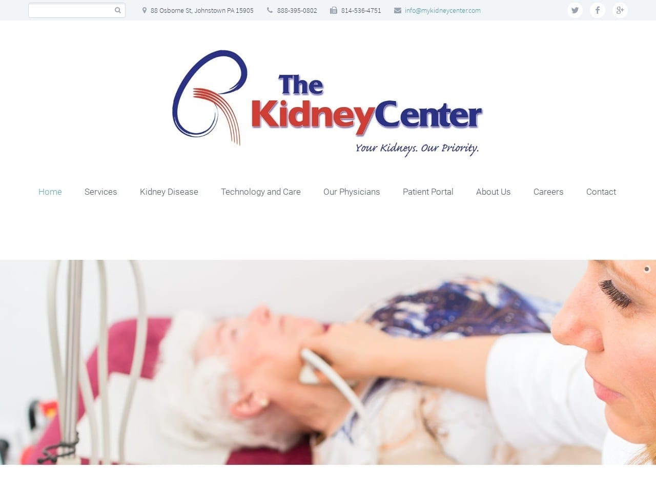 Renal Care Consultants PC Website Screenshot from mykidneycenter.com