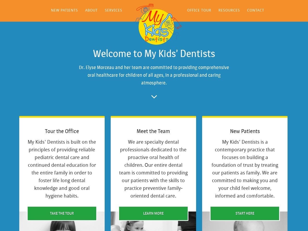 Dr. Rochelle Lopyan DMD Website Screenshot from mykidsdentists.com