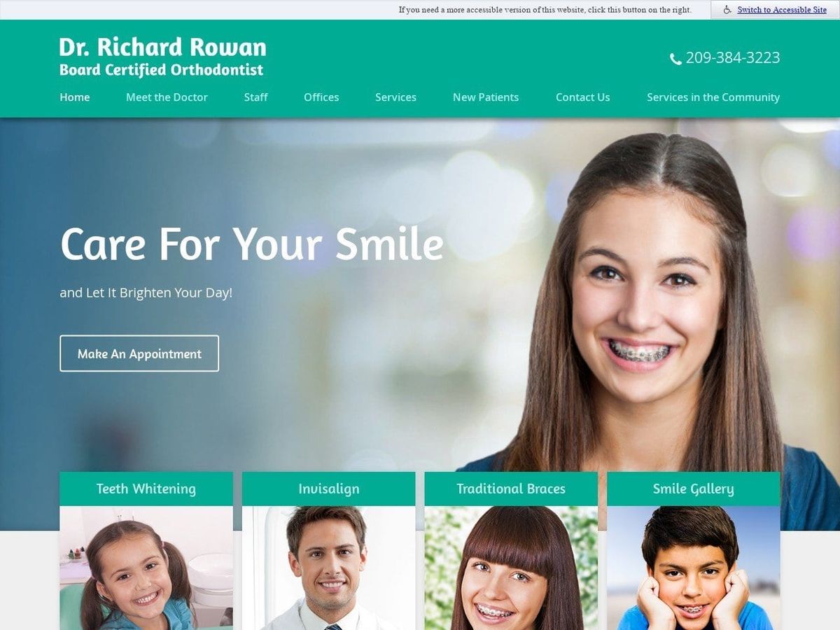 Dr. Richard Rowan D.M.D. M.S.D Website Screenshot from mymerceddentist.com