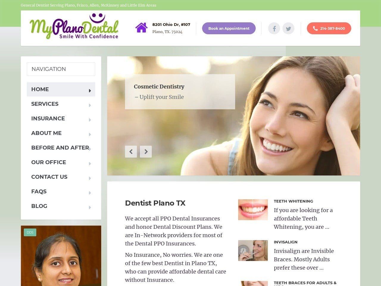 My Plano Dental Website Screenshot from myplanodental.com
