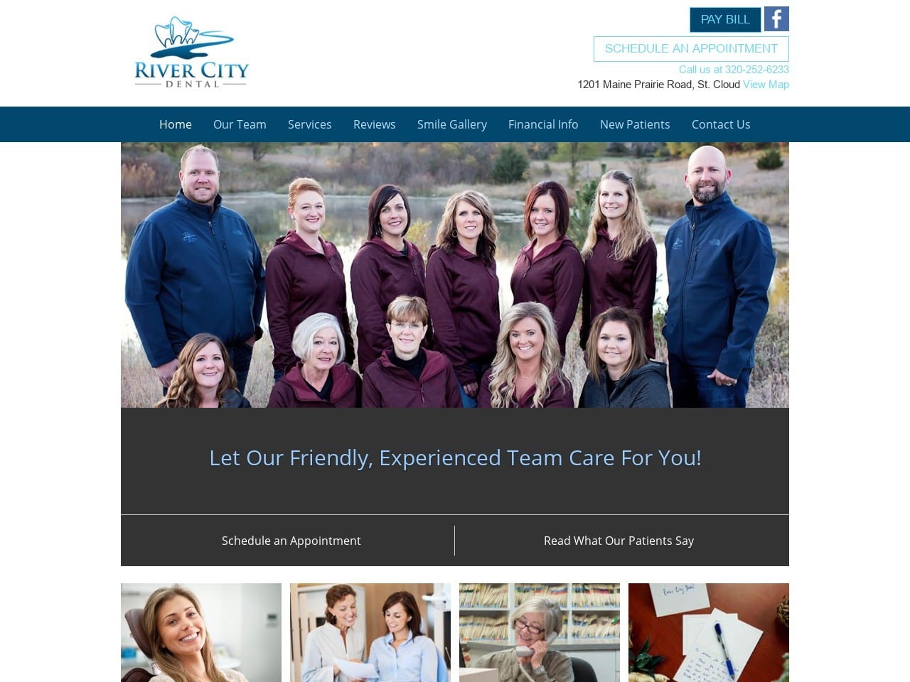 River City Dental Website Screenshot from myrivercitydental.com