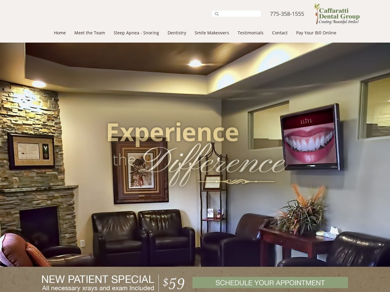 Frank D. Caffaratti DDS Website Screenshot from mysmileguys.com