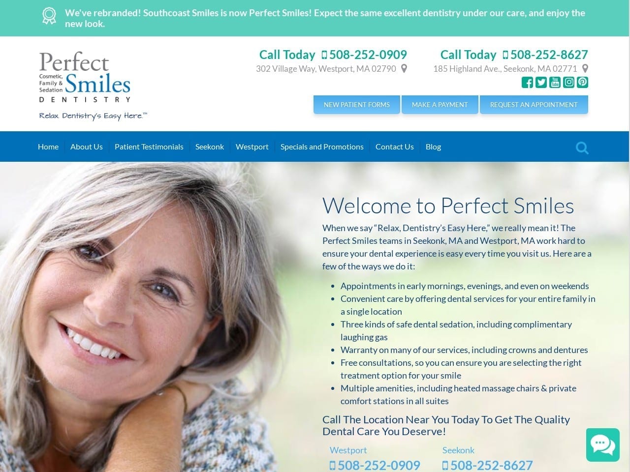 Southcoast Smiles Website Screenshot from mysouthcoastsmiles.com