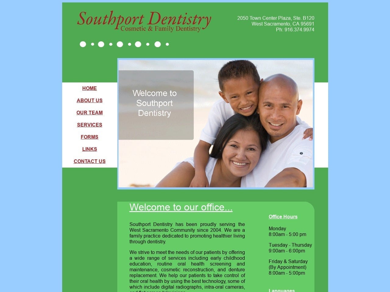 South Port Dentist Website Screenshot from mysouthportdentistry.com