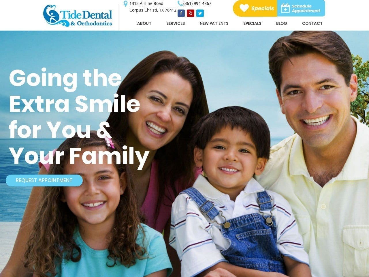 Tide Dental Website Screenshot from mytidedental.com