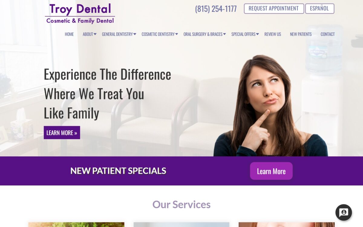 mytroydental.com screenshot