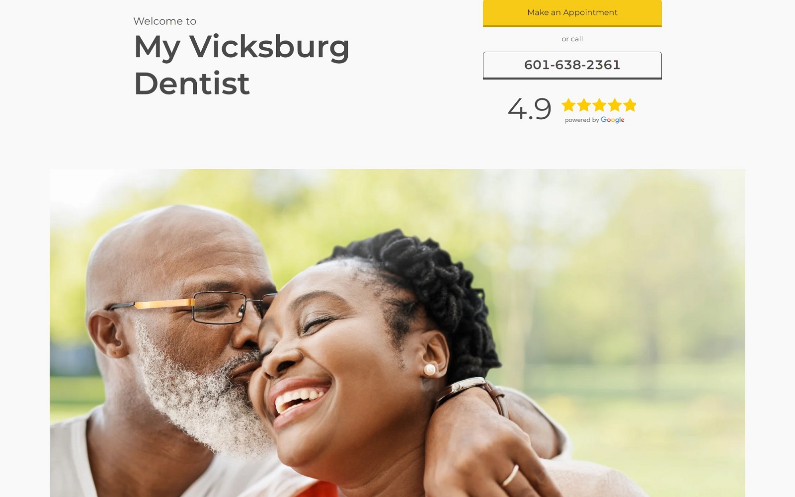 myvicksburgdentist.com screenshot