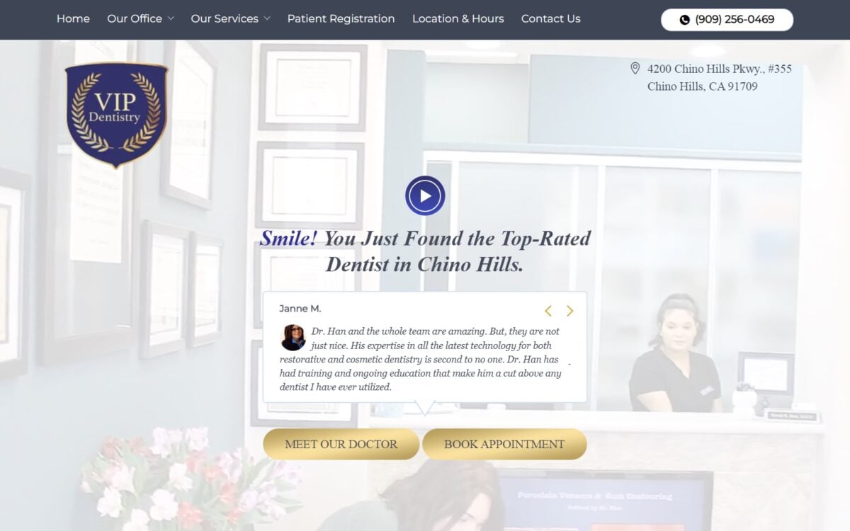 myvipdentistry.com screenshot